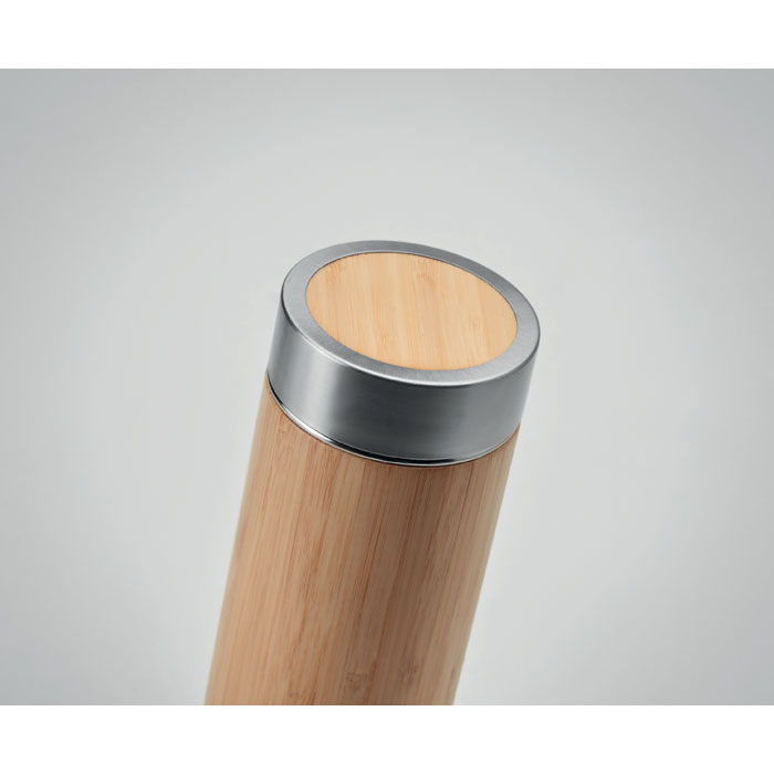 Fiaschetta in metallo da 240 ml con rivestimento in pelle grigio per