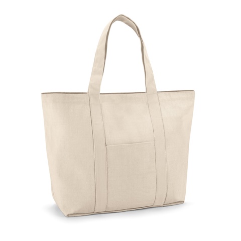 VILLE. 100% cotton canvas bag with front and inside pocket